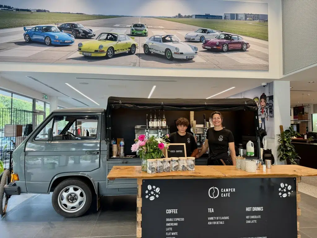 Coffee van hire for Porsche customer